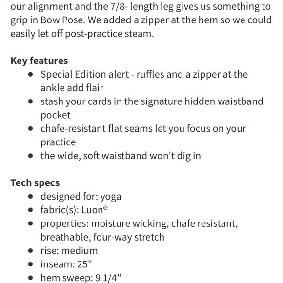 Lululemon Special Edition WU leggings Ruffled Up 2 - Picture 8 of 8